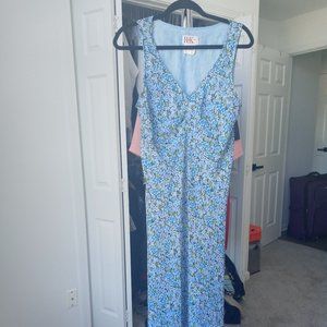 Long light blue dress